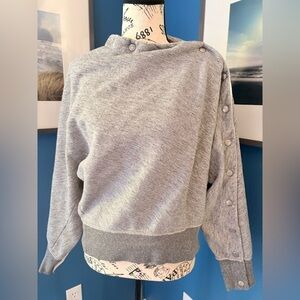 Rag & Bone off the shoulder snap sweatshirt
